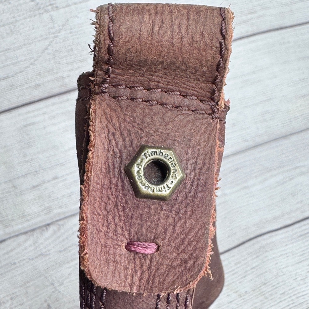Timberland Courmayeur Valley Chelsea Boots Burgundy Leather A2DSQ Womens 9.5 - Picture 4 of 7